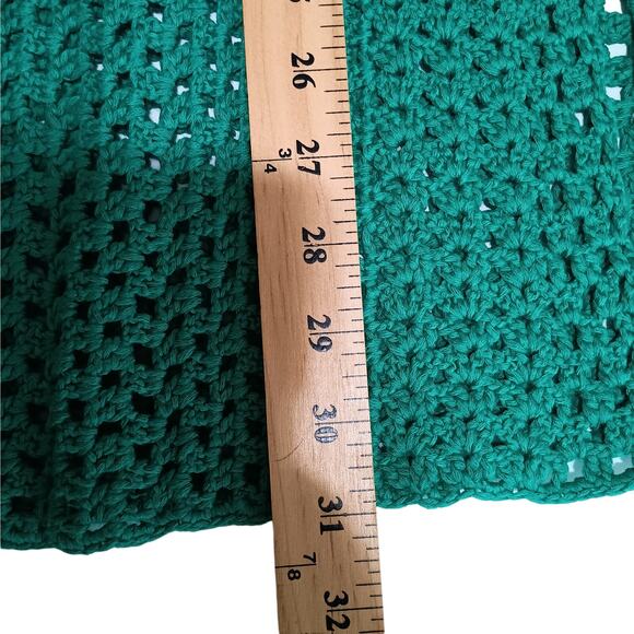 Jessica London Open Knit Crochet Cardigan Sweater Short Sleeves Size 12 - Picture 3 of 7